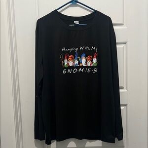 Black Long Sleeve 'Hanging With My Gnomies' Shirt